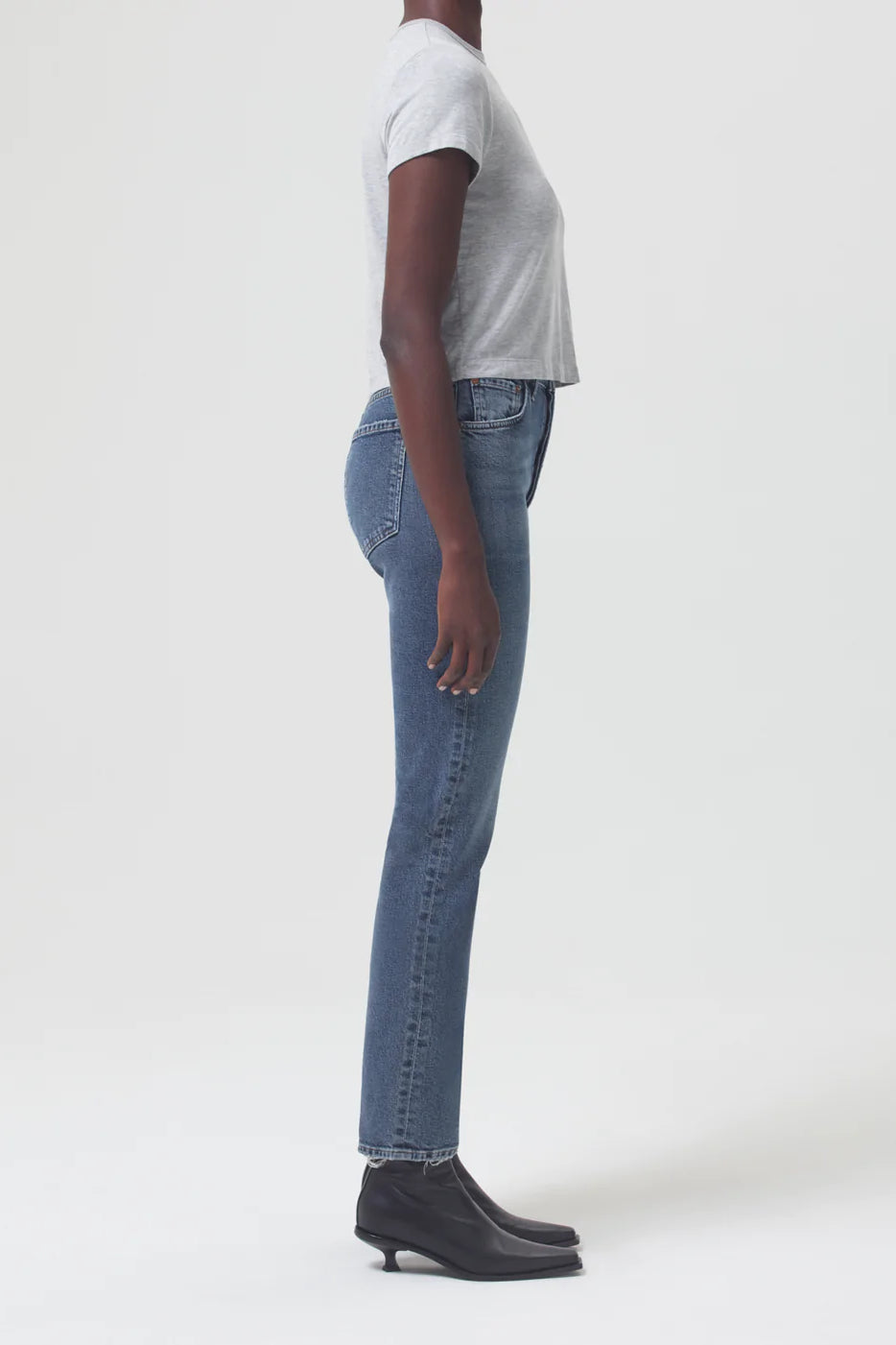 Slate Long High Rise Straight