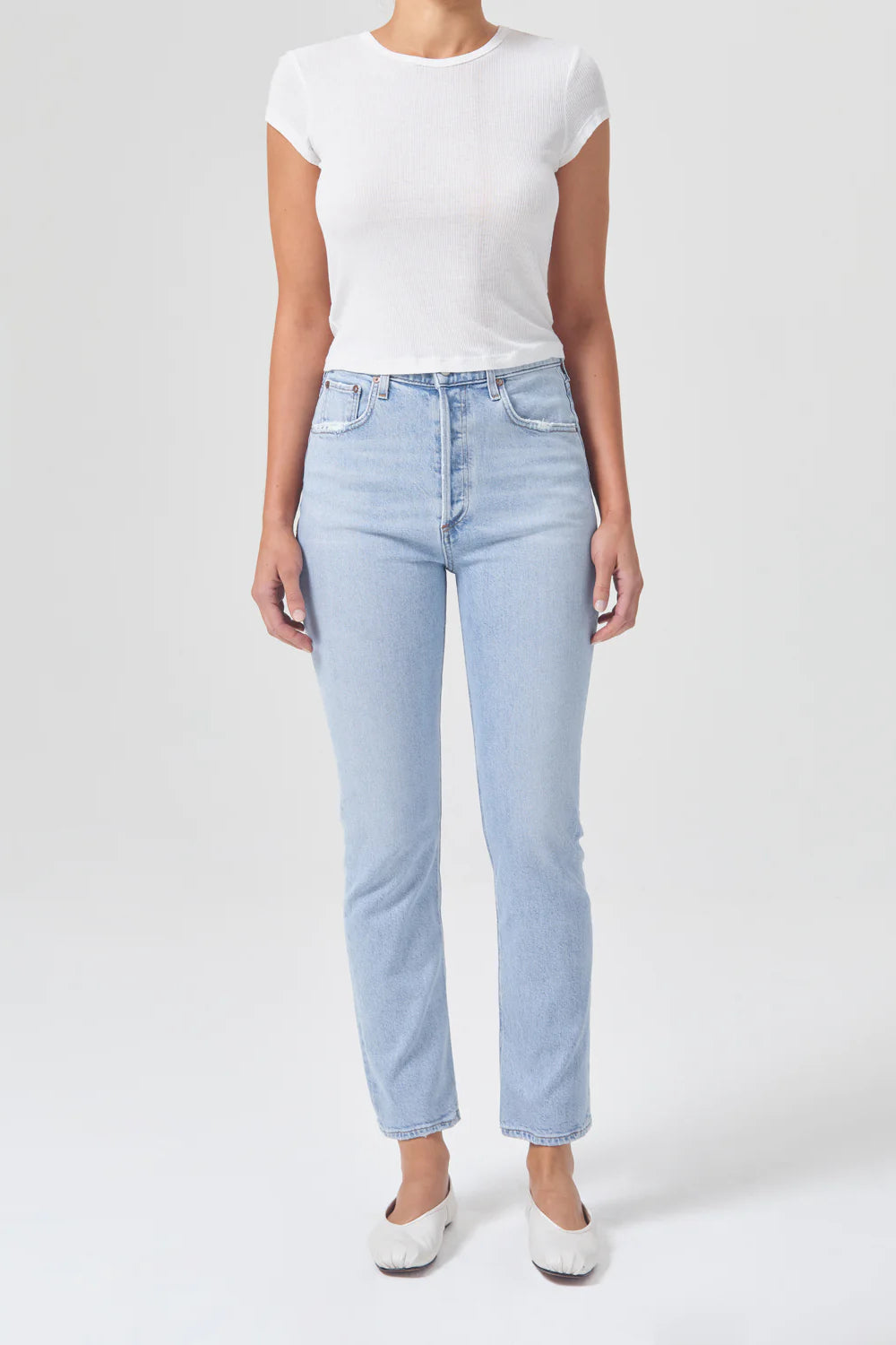 Slate Long High Rise Straight