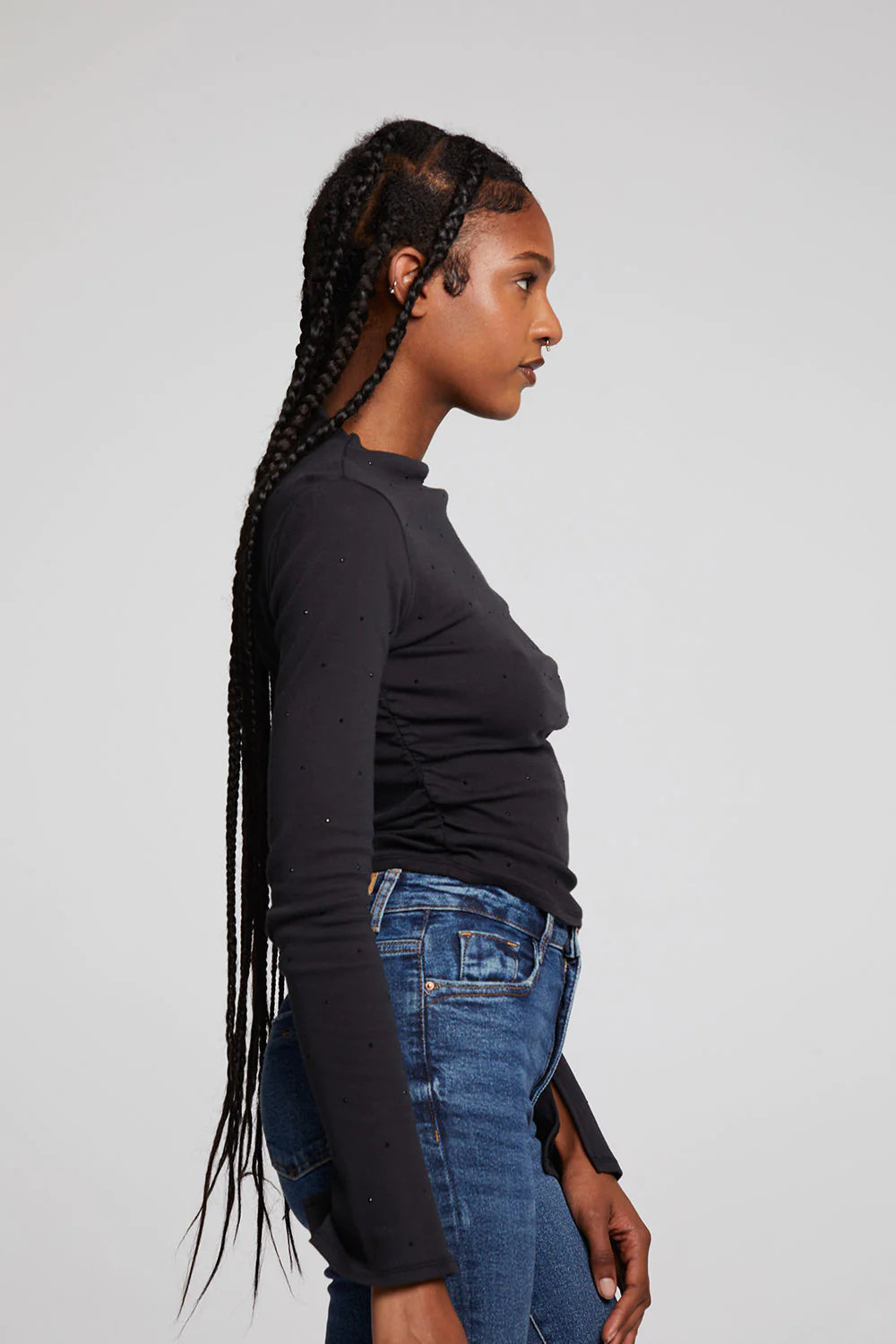 Thyme Pulse Shirred Top