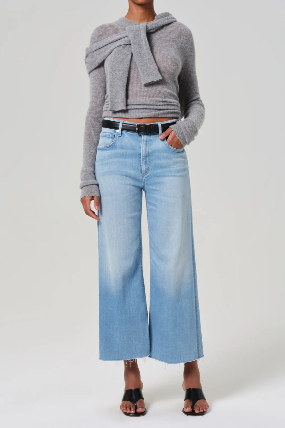 Folio Aura Wide Leg Crop Jean