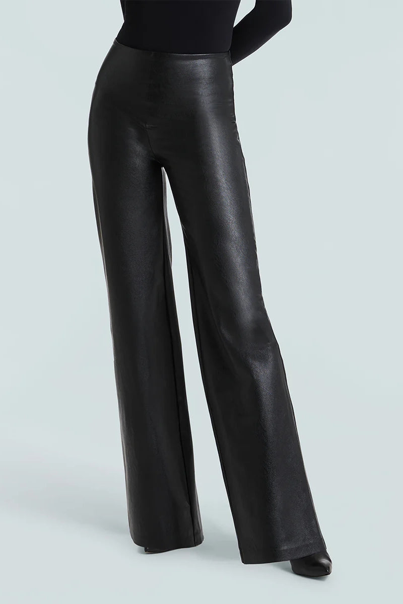 Cedar Leather Wide Leg Pant