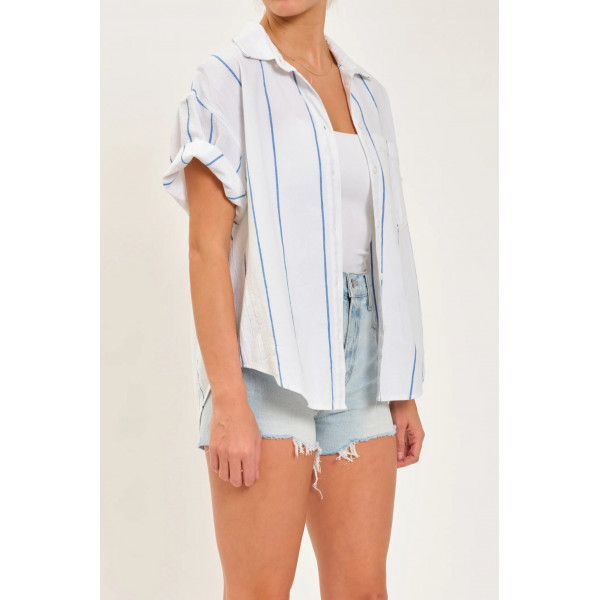 Tesoro Boyfriend Stripe Shirt