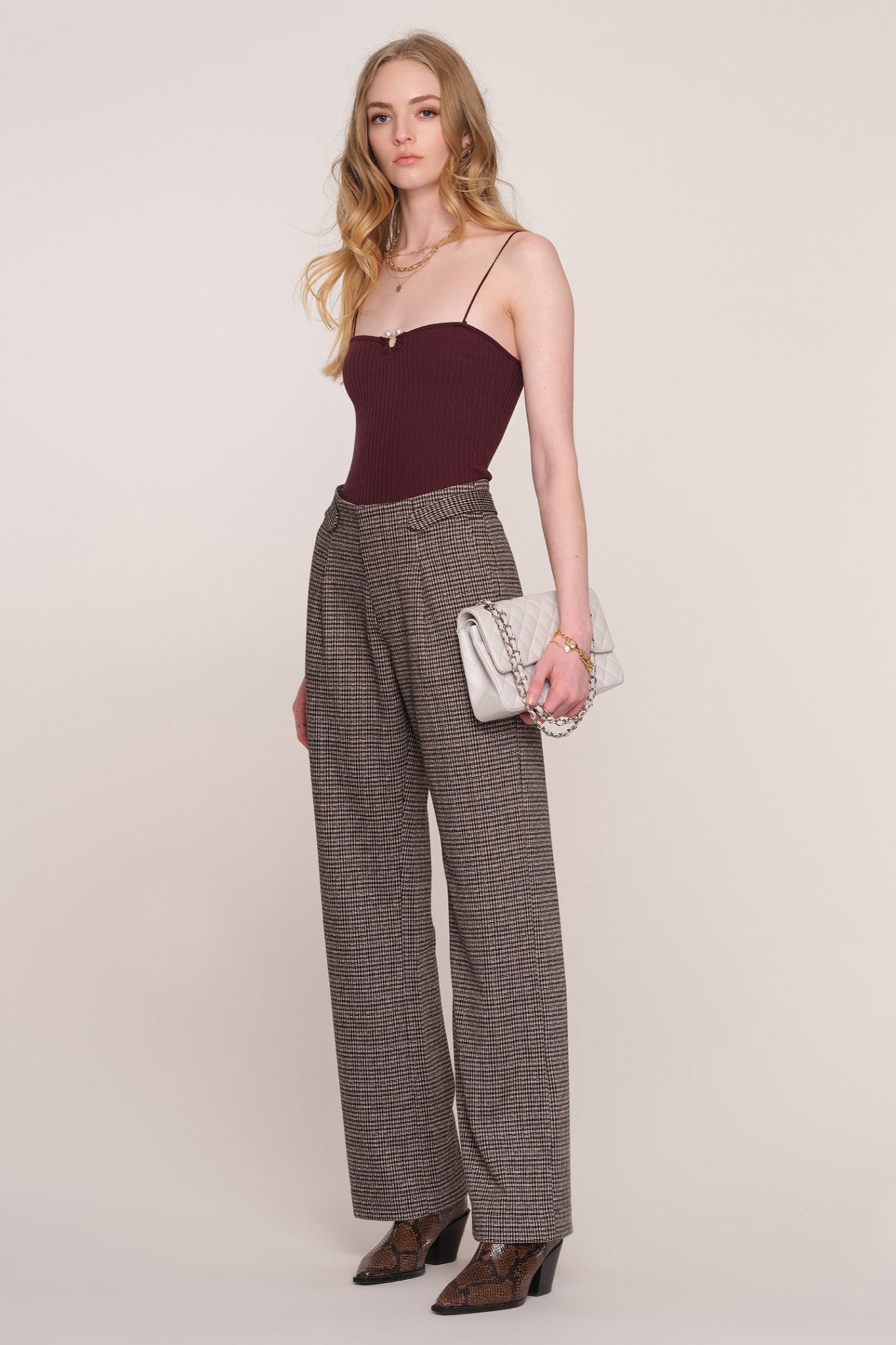 Nimble Luxe Plaid Pant