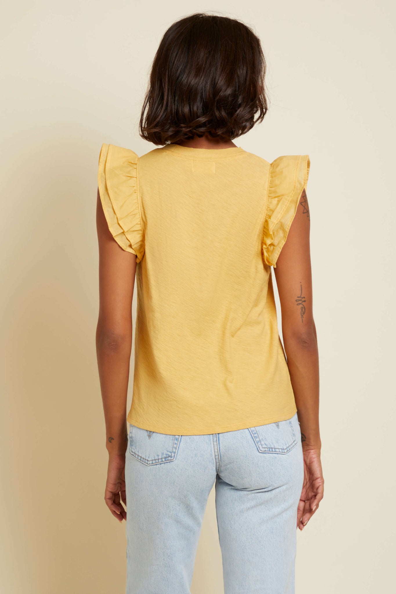 Autumn Luxe Contrast Ruffle Tank