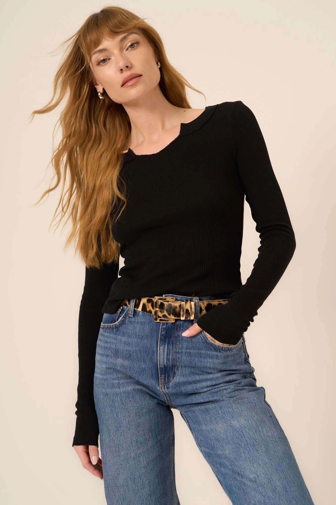 Mussola Comeback Notch Neck Long Sleeve