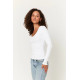 Shimmer Vibe Scoop Rib Long Sleeve