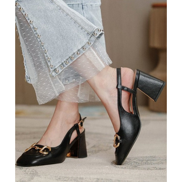 Minuit Vintage Thick Heels