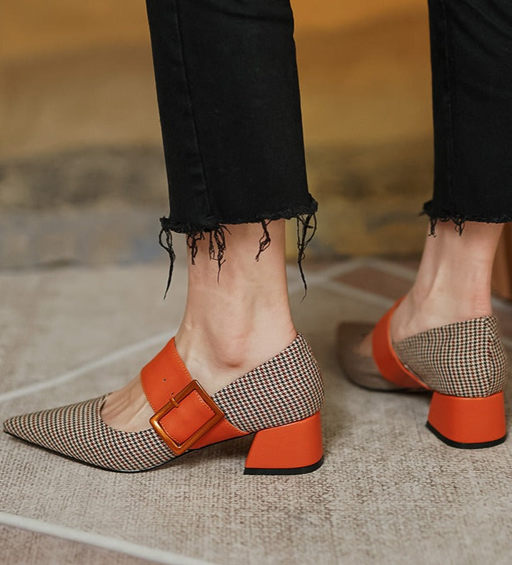 Nacre Orange Heels