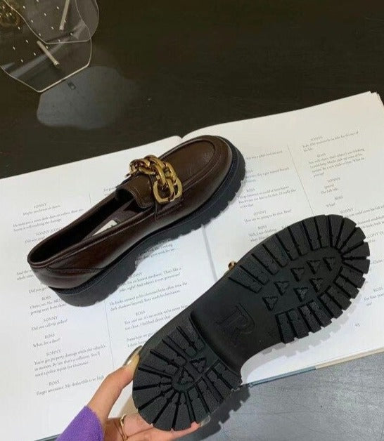 Fiore Metal Chain Loafers