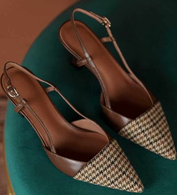 Warm Leather Kitten Heels