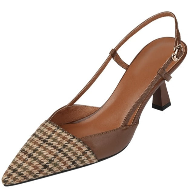 Warm Leather Kitten Heels